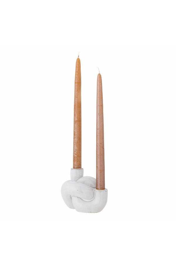 Bloomingville Haydn Candle Holder, White, Stoneware