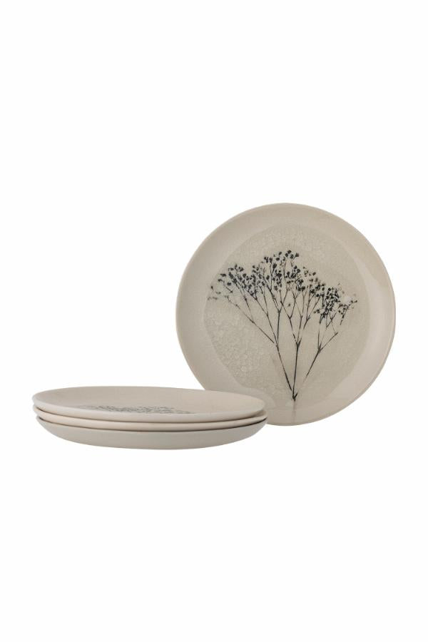 Bloomingville Bea Plate, Multipack, Nature, Stoneware