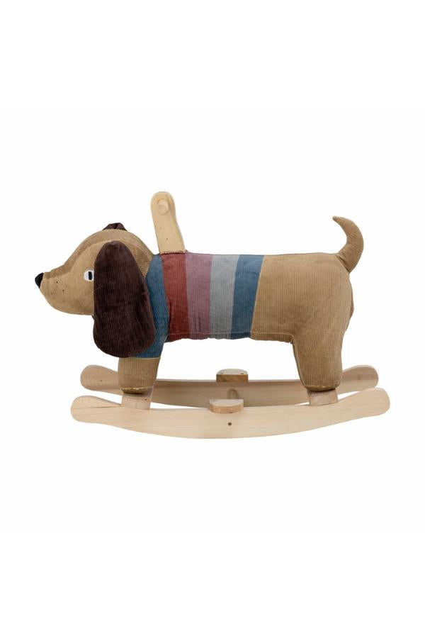Bloomingville Mini Charlie Rocking Toy, Dog, Multi, Polyester
