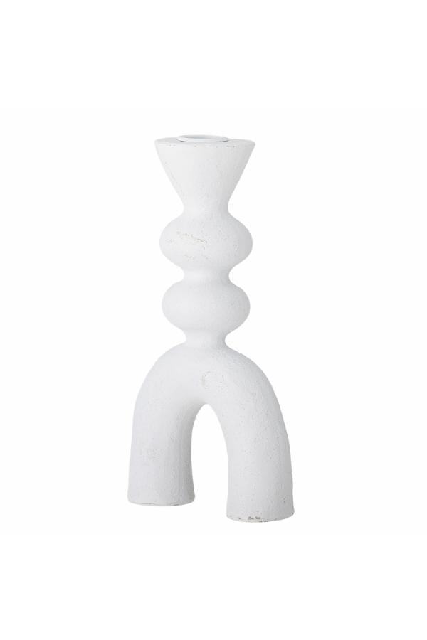 Bloomingville Syra Candle Holder, White, Polyresin