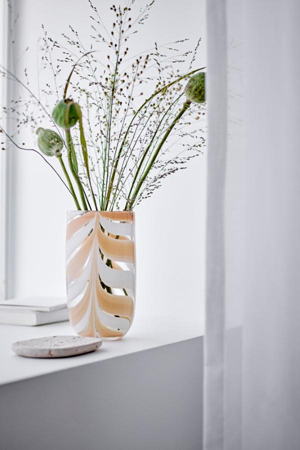 Bloomingville Taven Vase, Orange, Glass