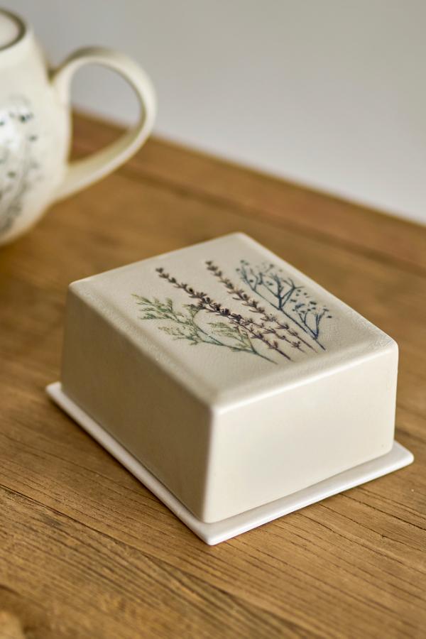 Bloomingville Bea Butter Box, Nature, Stoneware