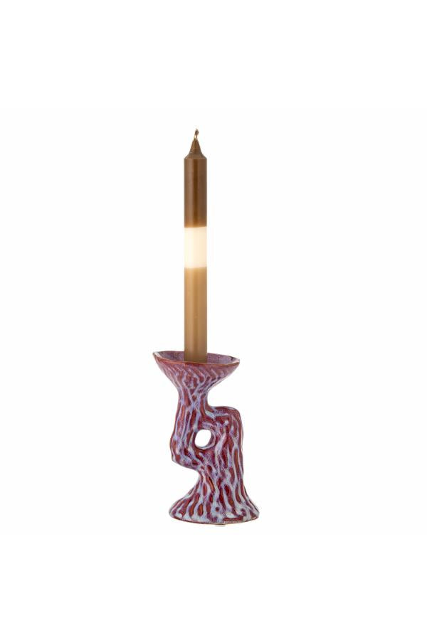 Bloomingville Ivalie Candle Holder, Pink, Stoneware