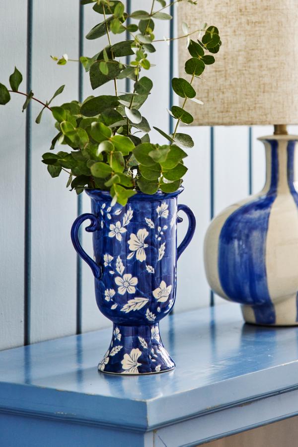 Creative Collection Amara Vase, Blue, Stoneware