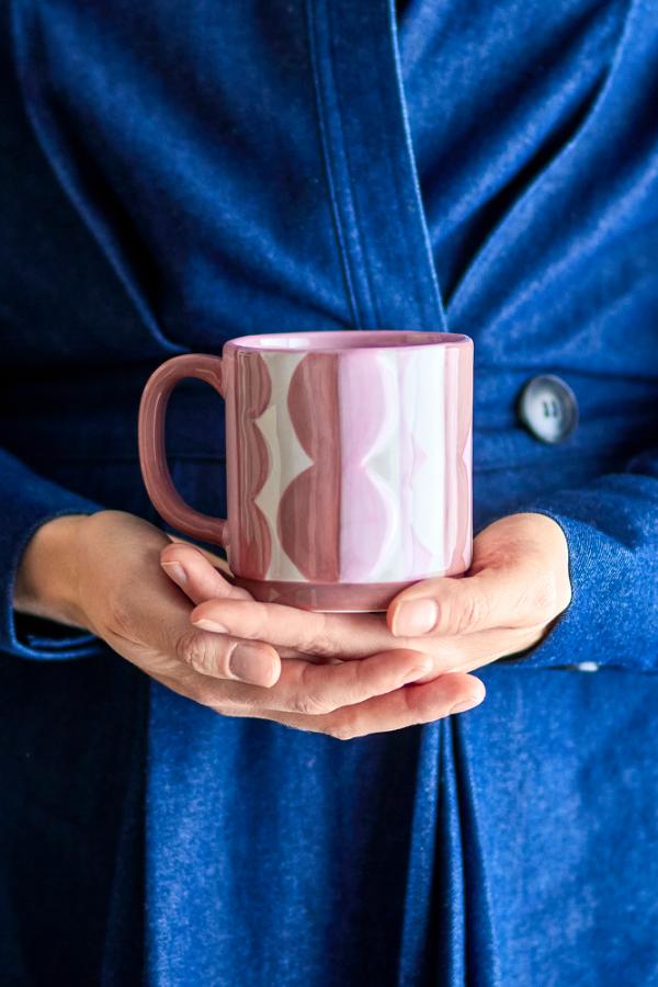 Bloomingville Saul Mug, Rose, Stoneware
