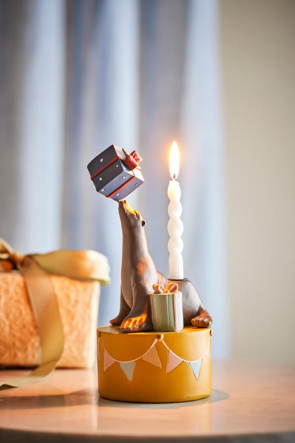 Bloomingville Mini Flor Candle Holder, Multi, Polyresin