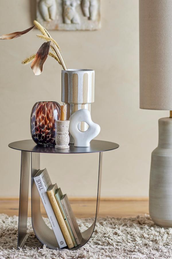 Bloomingville Ilise Candle Holder, Nature, Travertine