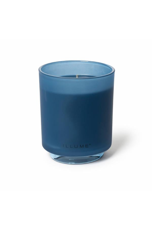 Illume Citrus Crush Box Glass Candle, Blue,