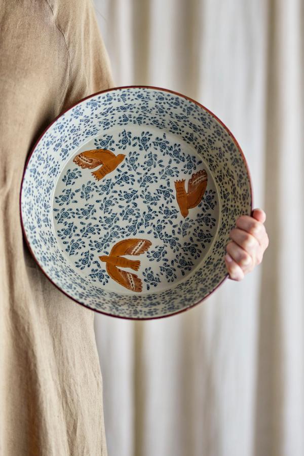 Bloomingville Hezha Bowl, Blue, Stoneware