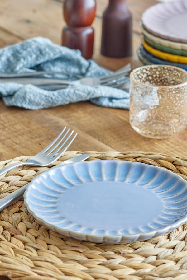 Bloomingville Latina Plate, Blue, Stoneware