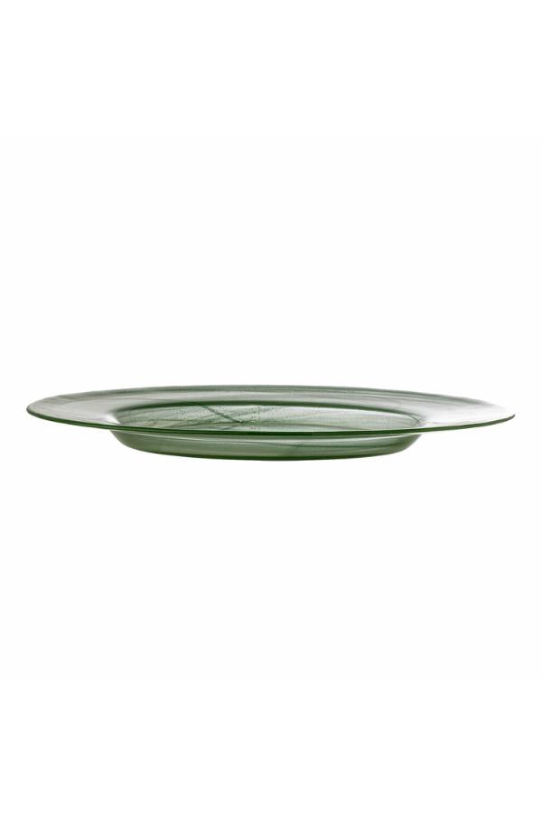 Bloomingville Amelie Plate, Green, Glass