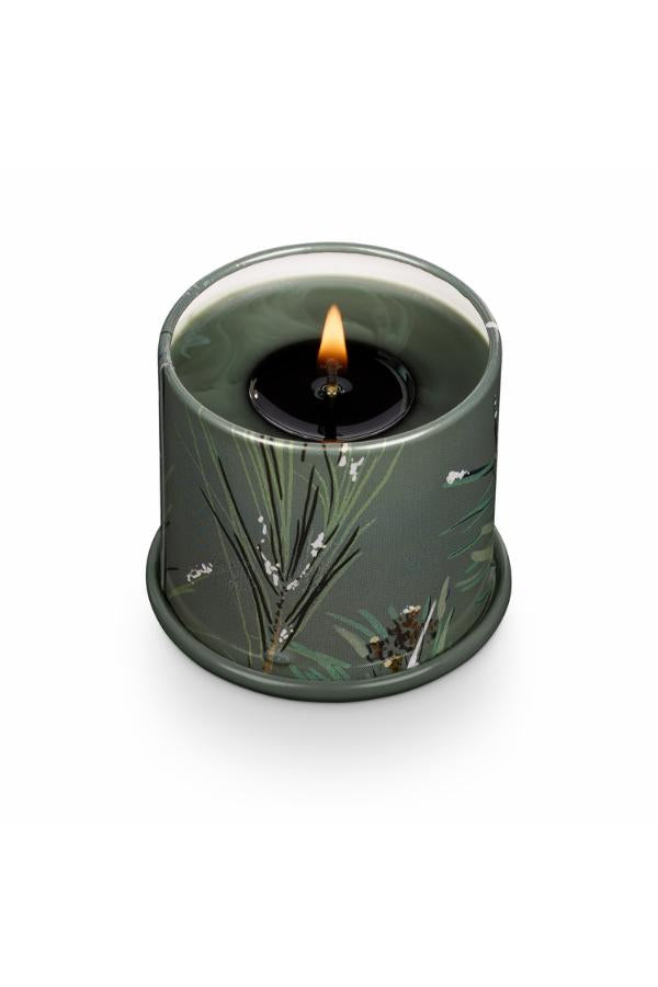 Illume Balsam & Cedar Demi Vanity Tin Candle, Green,