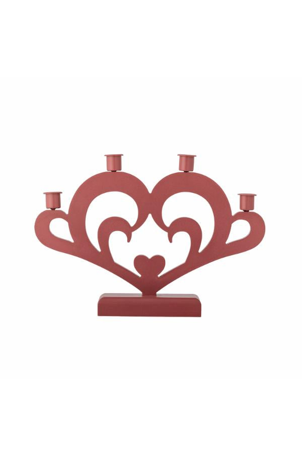 Bloomingville Salia Advent Candle Holder, Red, MDF