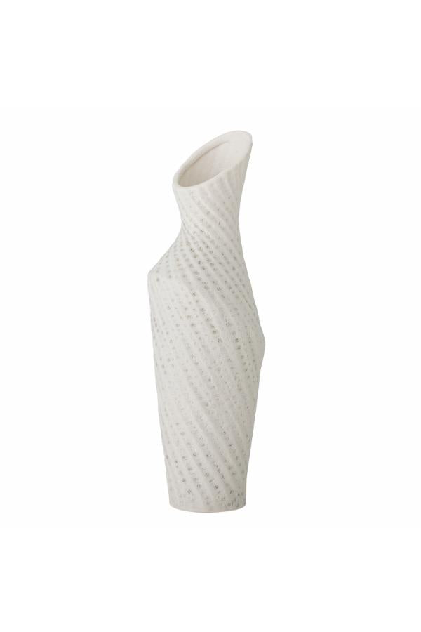 Creative Collection Fikla Vase, White, Stoneware
