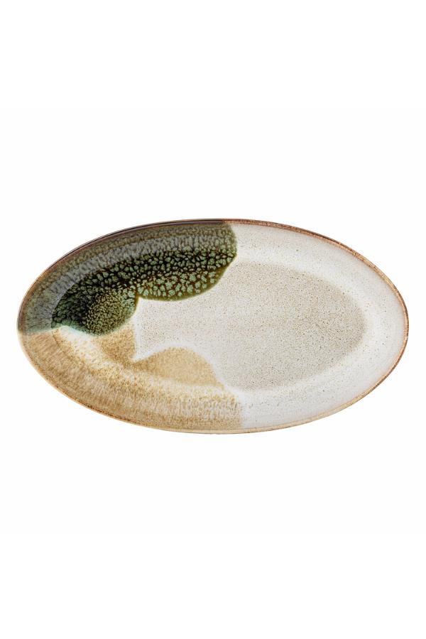 Bloomingville Jules Serving Plate, Green, Stoneware