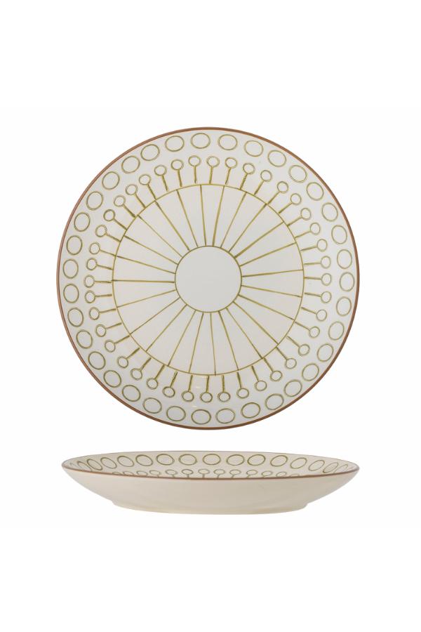 Creative Collection Maple Plate, Green, Stoneware