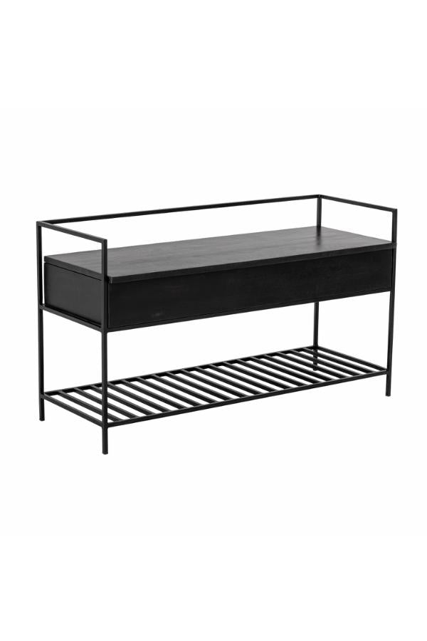 Bloomingville Abelone Bench, Black, FSC®100%, Mango