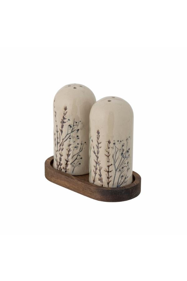 Bloomingville Bea Salt & Pepper Shaker Set, Nature, Stoneware