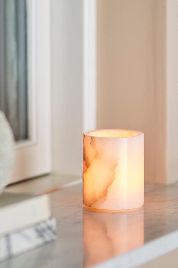 Bloomingville Annebel Votive, White, Alabaster