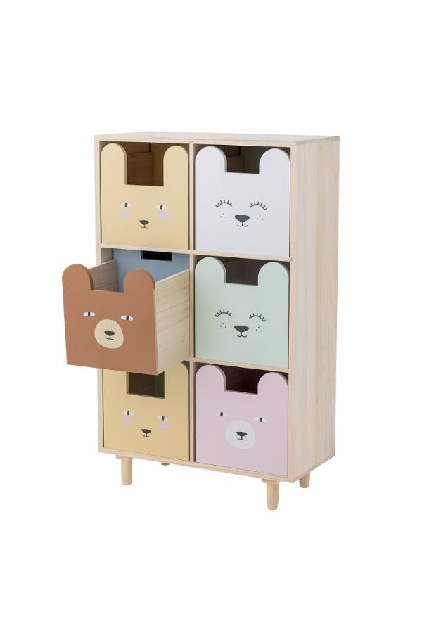 Bloomingville Mini Calle Bookcase w/Drawers, Multi, Paulownia
