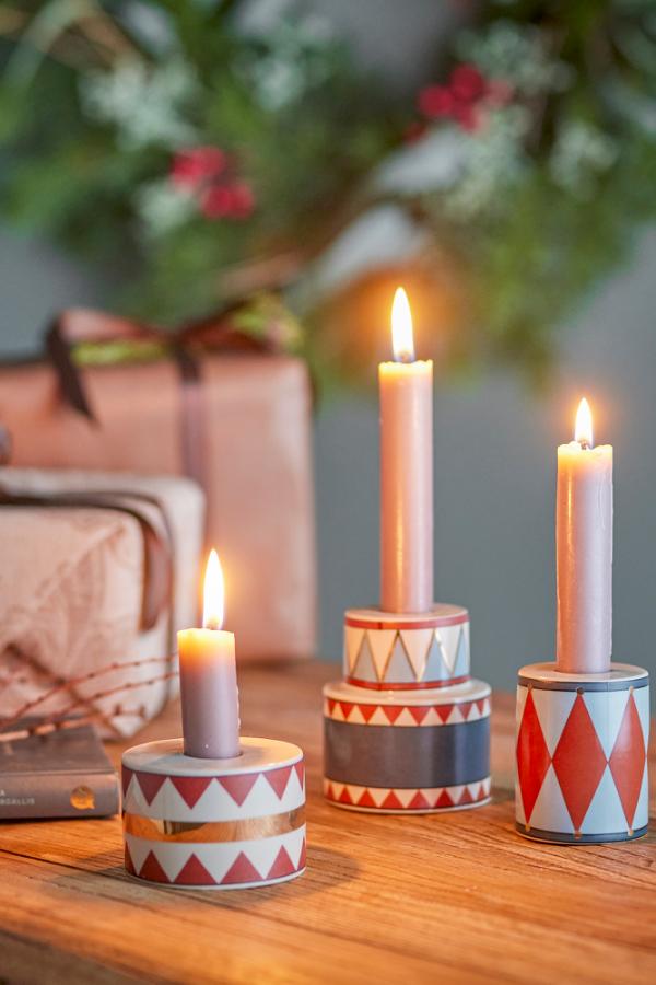 Bloomingville Bitja Candle Holder, Multi, Stoneware