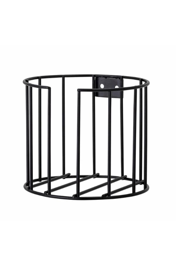 Bloomingville Klemens Toilet Roll Holder, Black, Metal