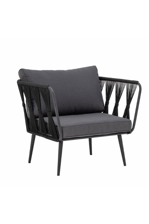 Bloomingville Pavone Lounge Chair, Black, Metal