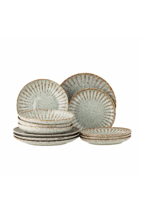 Creative Collection Fleur Dinnerware Set, Nature, Stoneware