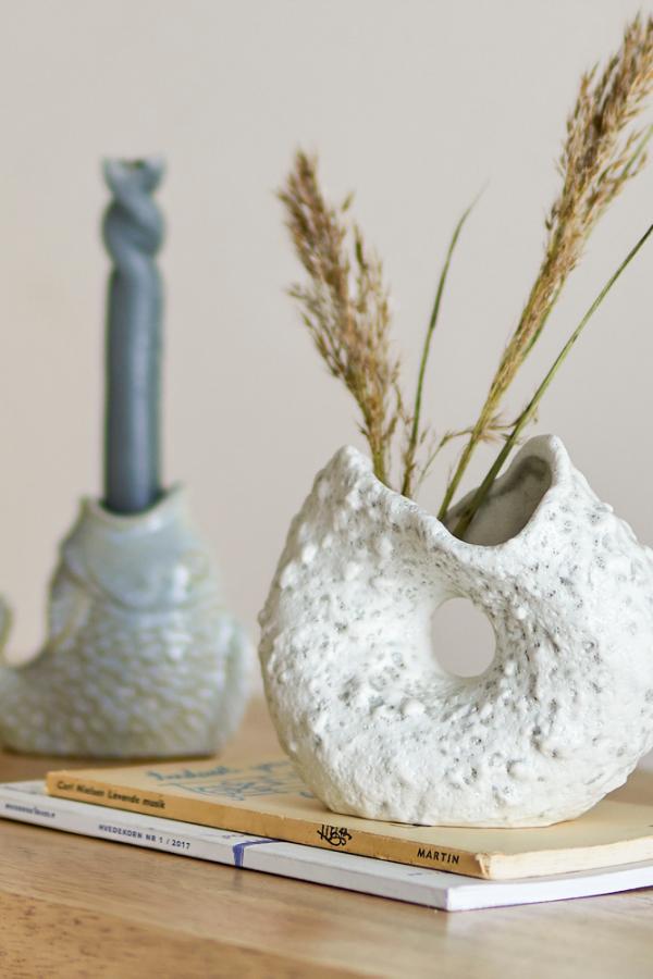 Creative Collection Fianna Vase, White, Stoneware