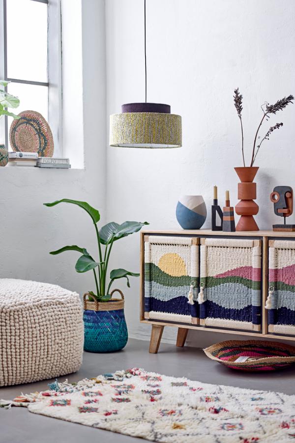 Creative Collection Suna Pouf, Nature, Wool