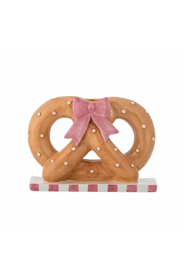 Bloomingville Pretzie Candle Holder, Brown, Ceramic