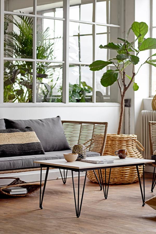 Bloomingville Mundo Coffee Table, Grey, Fiber cement