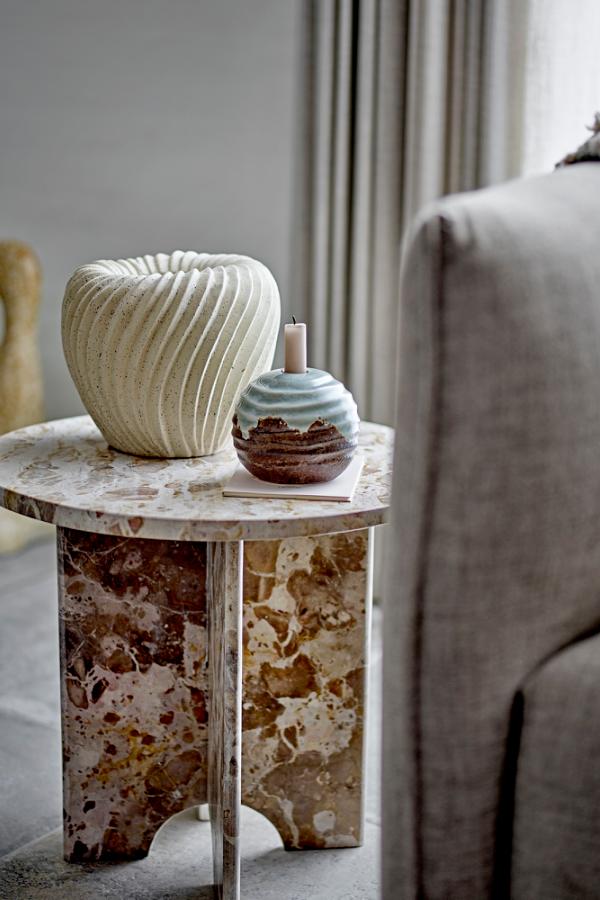 Bloomingville Jasmia Side Table, Brown, Marble
