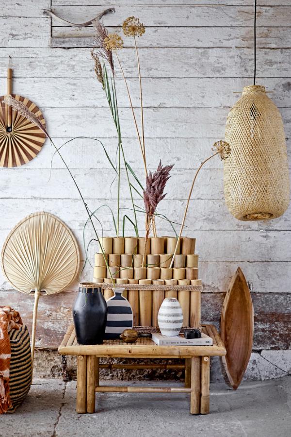 Bloomingville Evert Pendant Lamp, Nature, Bamboo