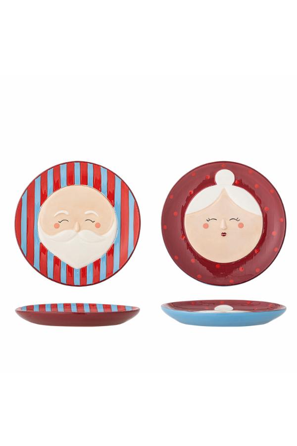 Bloomingville Granny Plate, Red, Stoneware