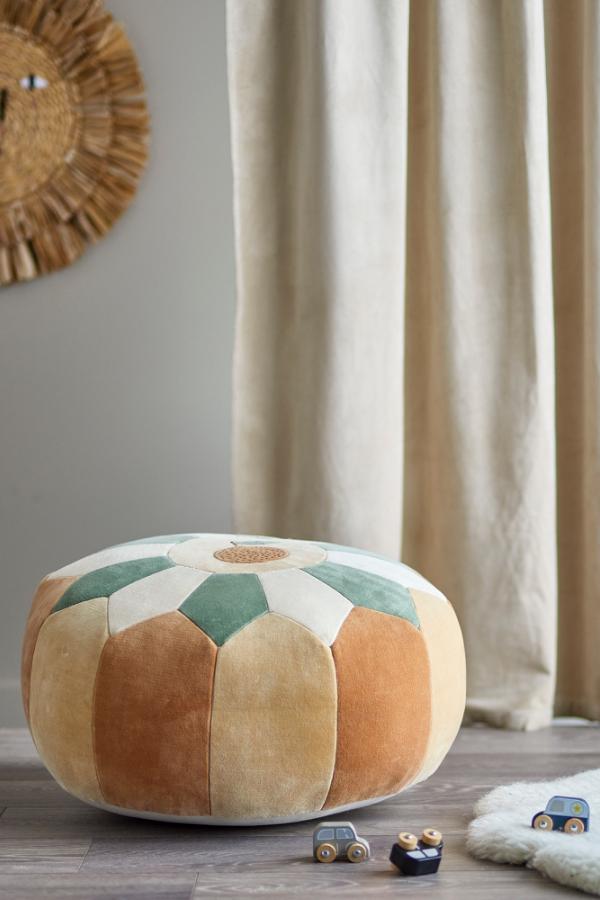 Bloomingville Mini Agnes Pouf, Multi, Cotton