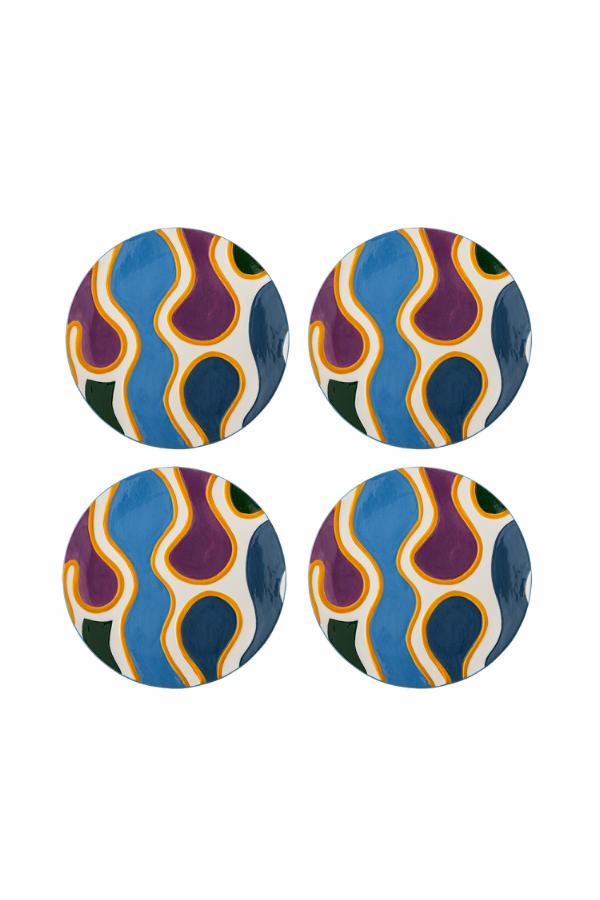 Bloomingville Salacia Plate, Multi, Stoneware