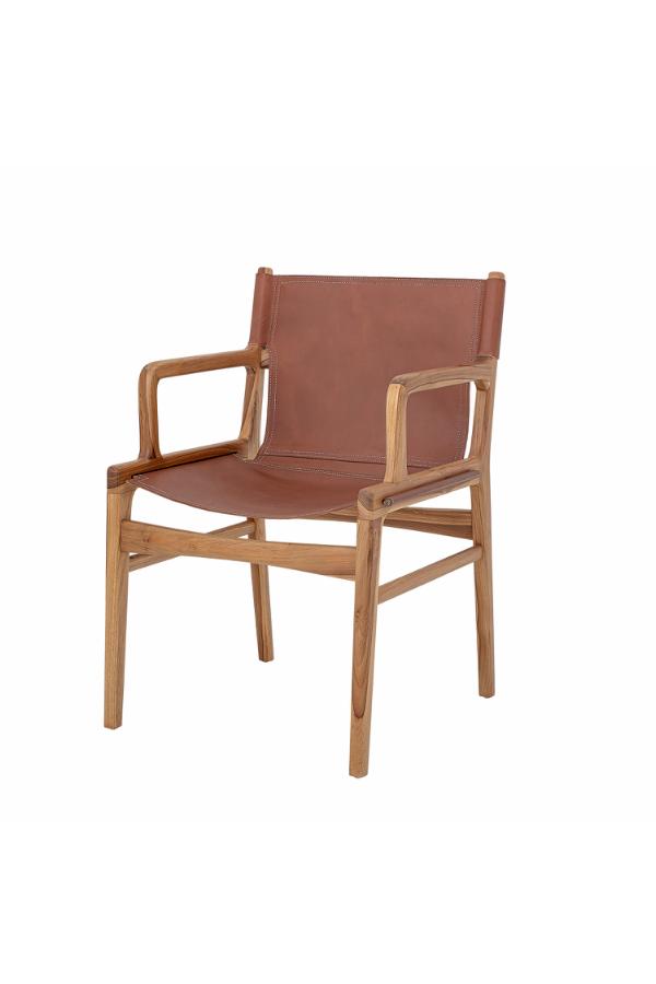Bloomingville Ollie Lounge Chair, Brown, Leather