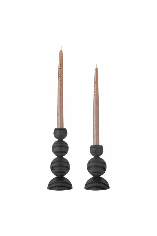 Bloomingville Kipp Candle Holder, Black, Pine