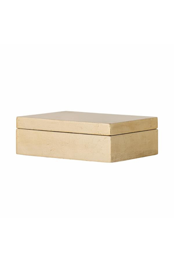 Bloomingville Nenon Box w/Lid, Gold, FSC®100%, MDF