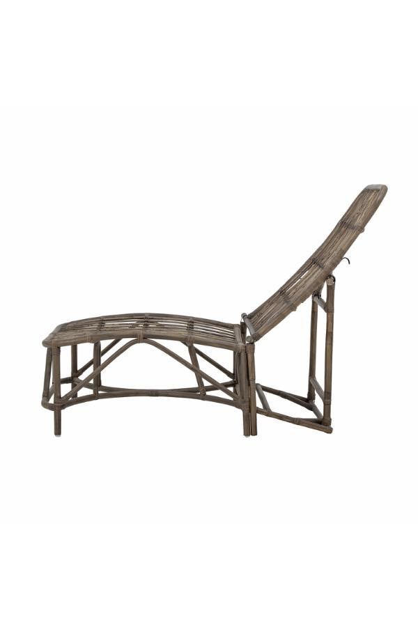 Bloomingville Dione Deck Chair, Brown, Rattan