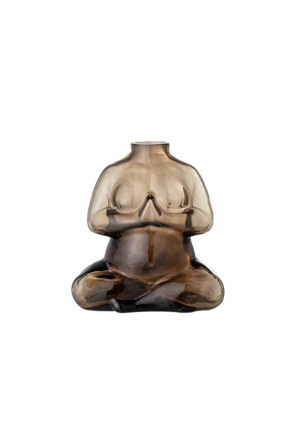 Bloomingville Elze Vase, Brown, Glass