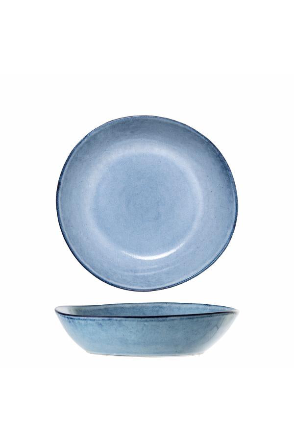 Bloomingville Sandrine Plate Deep, Blue, Stoneware