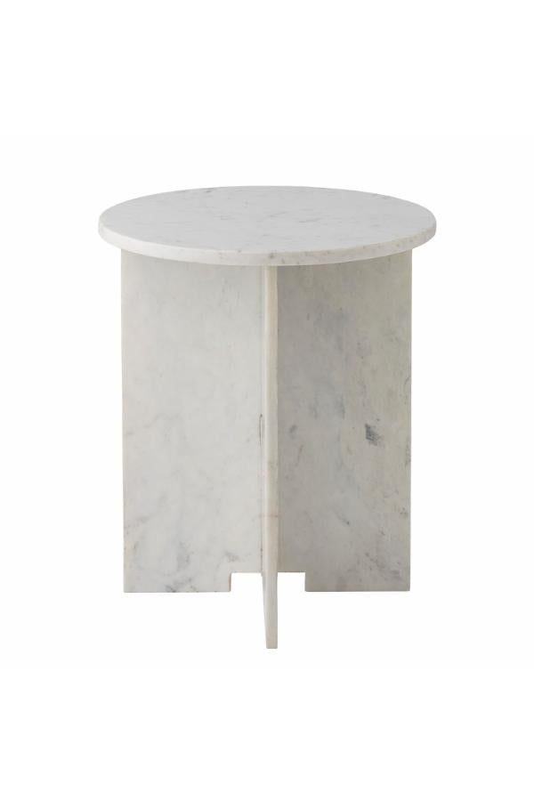 Bloomingville Jasmia Side Table, White, Marble