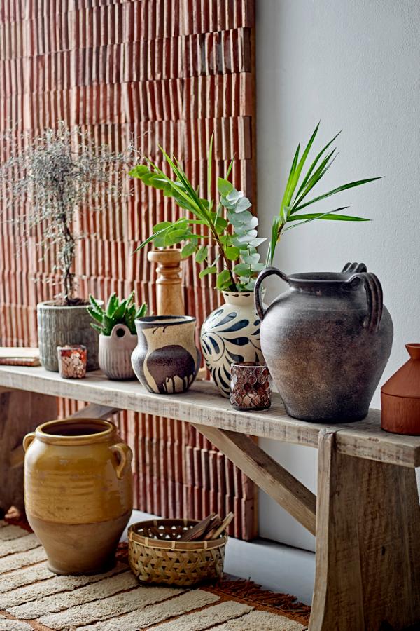 Bloomingville Benas Deco Flowerpot, Grey, Cement