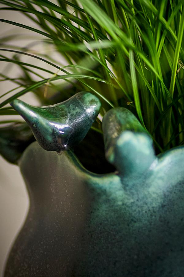 Creative Collection Charlize Flowerpot, Green, Stoneware