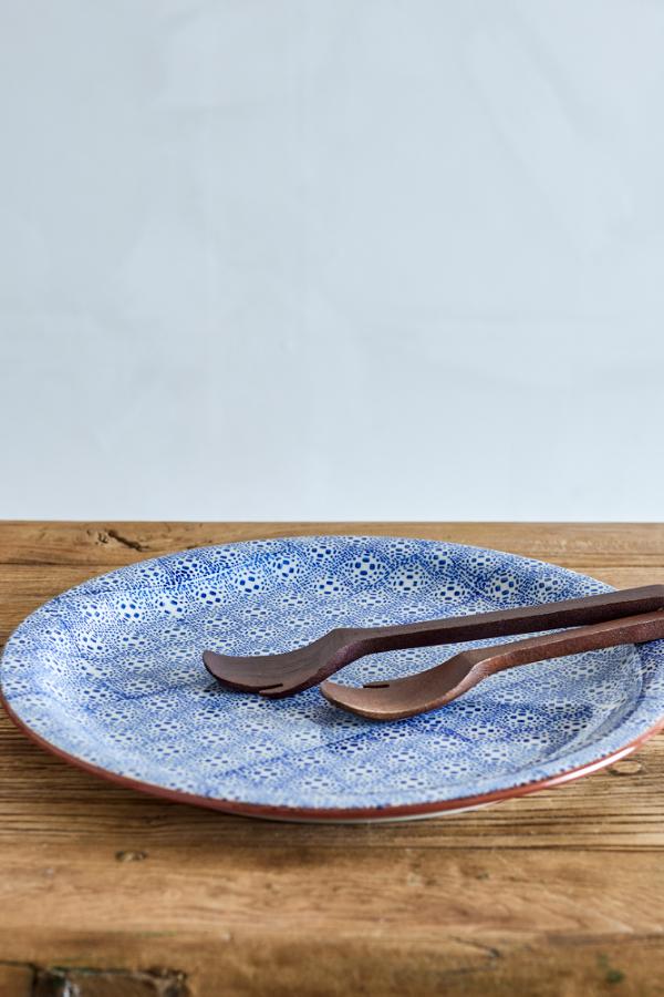Bloomingville Karine Serving Plate, Blue, Stoneware