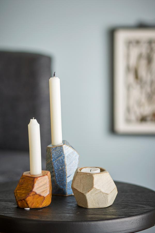 Bloomingville Kimber Votive & Candle Holder, Multi, Stoneware