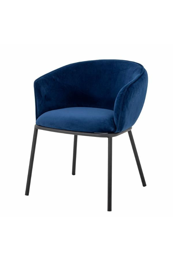 Bloomingville Cortone Dining Chair, Blue, Recycled Polyester