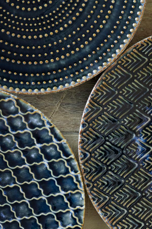 Creative Collection Elanor Plate, Blue, Stoneware
